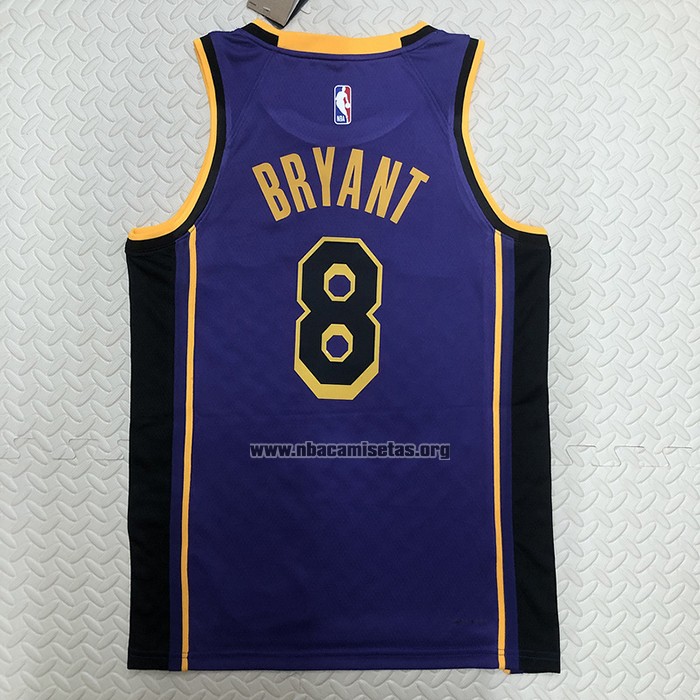 Camiseta Los Angeles Lakers Kobe Bryant NO 8 Statement 2022-23 Violeta